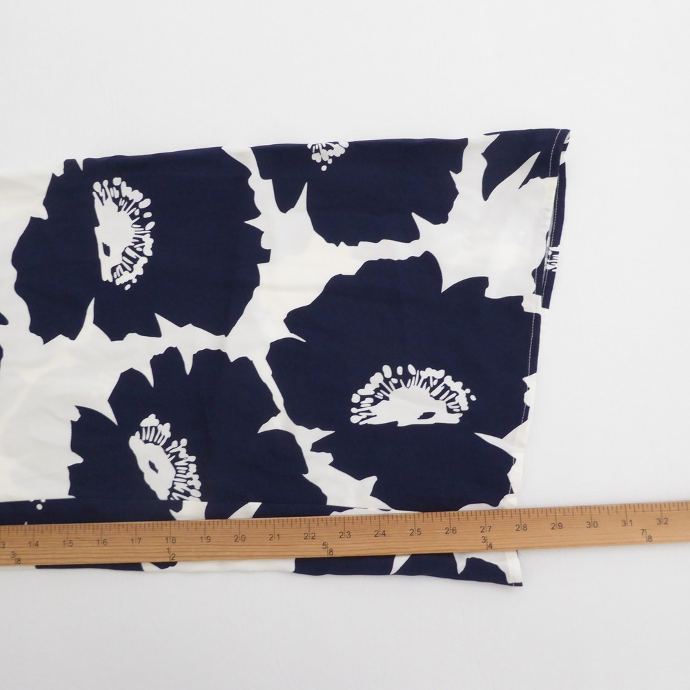 Milly Womens Nash Wide Leg Pants Navy White Floral Viscose Size 0 - Picture 7 of 10